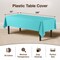 Exquisite 6-Pack Premium Plastic Tablecloth 54in. x 108in. Rectangle Plastic Table Cover